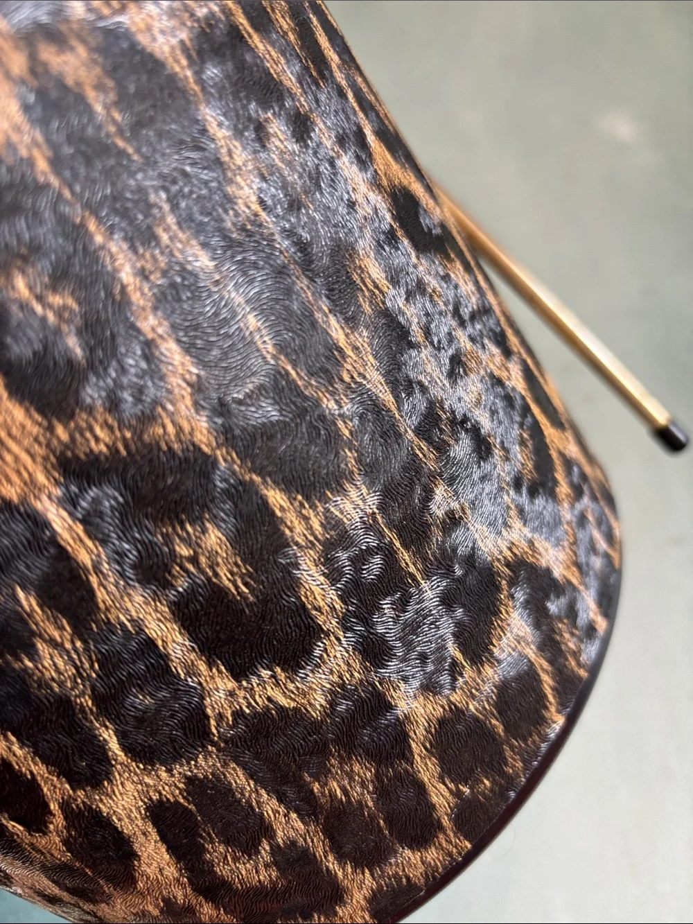 Vintage MCM Leopard Print Ice Bucket with Lid